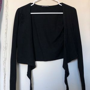 BRANDY MELVILLE BLACK WRAP TOP